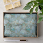 Papier Mousseline Découpage de géode d'agate turquoise de luxe avec (Cadeau)