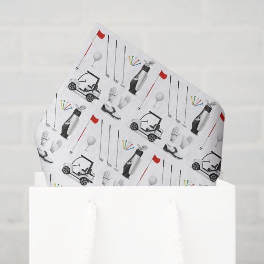Papier Mousseline Découpage de golf (Sac cadeau)