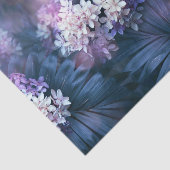 Papier Mousseline Découpage de grappes de fleurs de lilas rose (Détail)