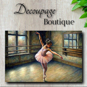 Papier Mousseline Découpage de jeune ballerine à l'huile pastel