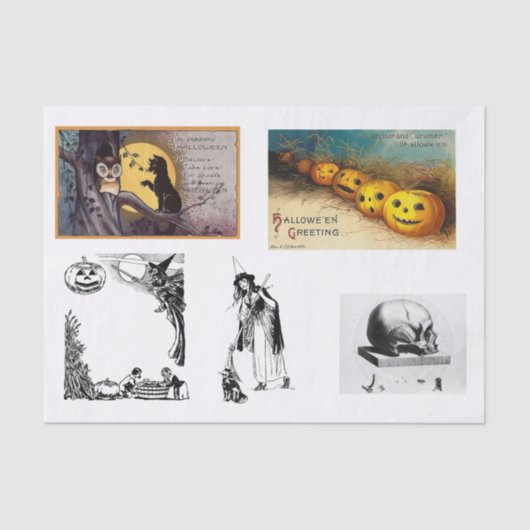 Papier Mousseline Découpage de la collection Halloween (Recto)