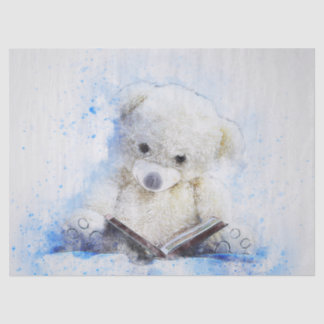 Papier Mousseline Découpage de la couleur d'eau de mon ours en peluc