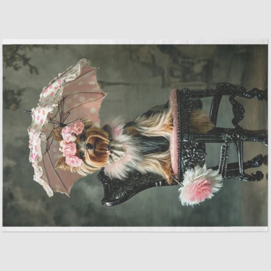 Papier Mousseline Découpage de la duchesse française Yorkshire Terri (Recto)