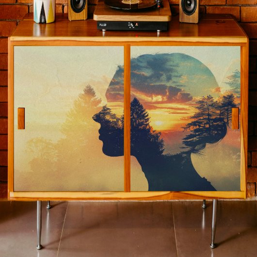 Papier Mousseline Découpage de la femme forestière