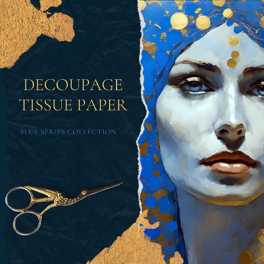 Papier Mousseline Découpage de la femme vintage