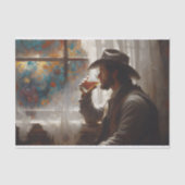 Papier Mousseline Découpage de la fenêtre Whiskey de cowboy (Recto)