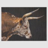 Papier Mousseline Découpage de la ferme Steer Cattle (Recto)