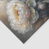 Papier Mousseline Découpage de la fleur de pivoine blanche (Détail)