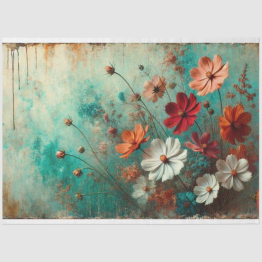 Papier Mousseline Découpage de la flore et de la faune du Cosmos (Recto)