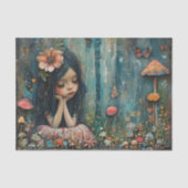 PAPIER MOUSSELINE DÉCOUPAGE DE LA FOREST FOREST DE CHAMPIGNONS (Recto)