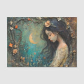 PAPIER MOUSSELINE DÉCOUPAGE DE LA FORESTIÈRE DE MINUIT (Recto)