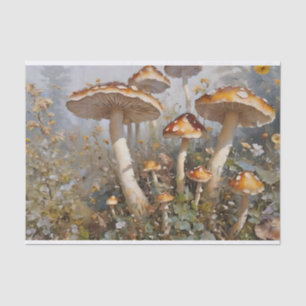 Papier Mousseline Découpage de la forêt de champignons enchantés