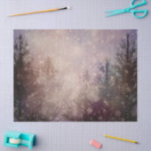 Papier Mousseline Découpage de la forêt de pins d'hiver (Artisanat)