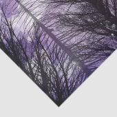 Papier Mousseline Découpage de la forêt de pins violets de l'hiver n (Détail)