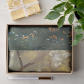 Papier Mousseline Découpage de la forêt d'Oiseaux bleus orientaux (Cadeau)