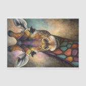 Papier Mousseline Découpage de la girafe en verre tendu (Recto)