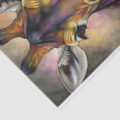 Papier Mousseline Découpage de la girafe en verre tendu (Détail)