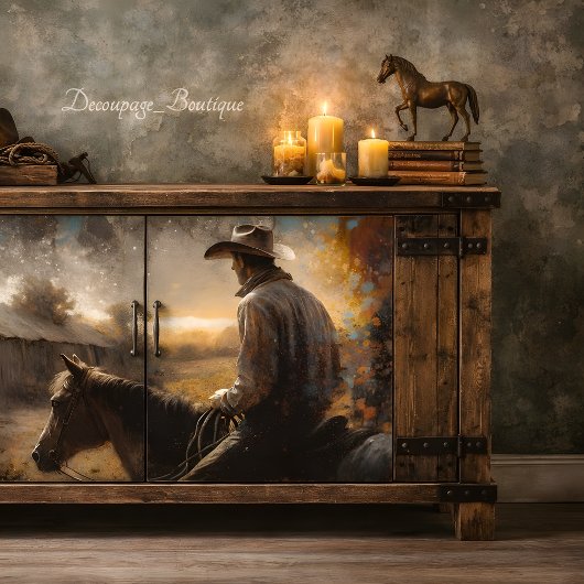 Papier Mousseline Découpage de la grange patinée