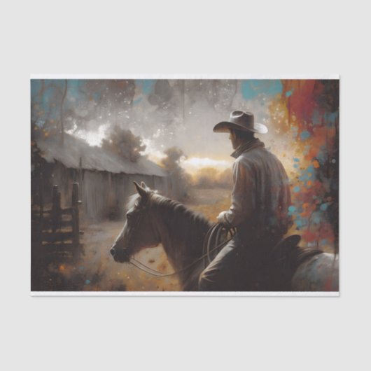 Papier Mousseline Découpage de la grange patinée (Recto)