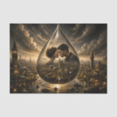 Papier Mousseline Découpage de la Larme d'Amour Éternel (Recto)