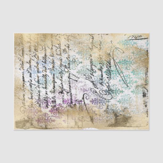 Papier Mousseline Découpage de la lettre d'or (Recto)