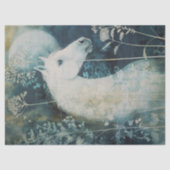 Papier Mousseline Découpage de la lune de cheval blanc (Recto)