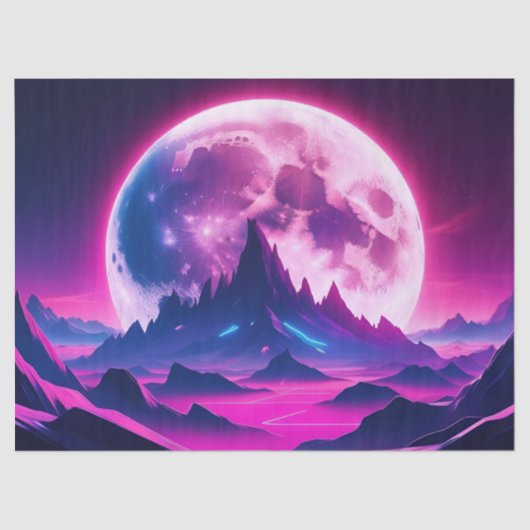 Papier Mousseline découpage de la lune océanique (Recto)