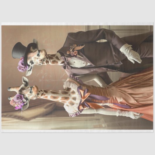 Papier Mousseline Découpage de la mariée de Giraffe (Recto)