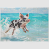 Papier Mousseline Découpage de la nage de cochon de plage (Recto)