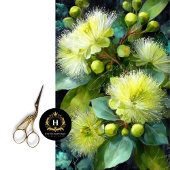 Papier Mousseline Découpage de la noix de pompage jaune vert