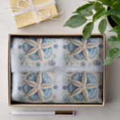 Papier Mousseline Découpage de la plage côtière marine de Starfish (Cadeau)