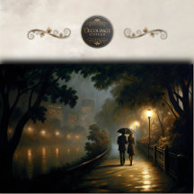 Découpage de la promenade romantique de pluie