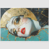 Papier Mousseline Découpage de la reine d'or brisée (Recto)