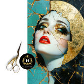 Papier Mousseline Découpage de la reine d'or brisée