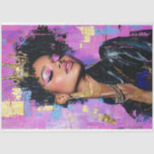 Papier Mousseline Découpage de la reine féministe (Recto)