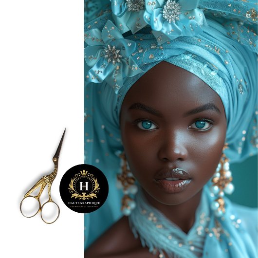 Papier Mousseline Découpage de la tête de cristal bleu turquoise