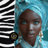 Papier Mousseline Découpage de la tête de cristal bleu turquoise