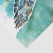 Papier Mousseline Découpage de la tortue verte (Détail)