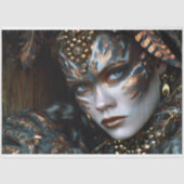 Papier Mousseline Découpage de la tribu Léopard de Feral Gold Warrio (Recto)