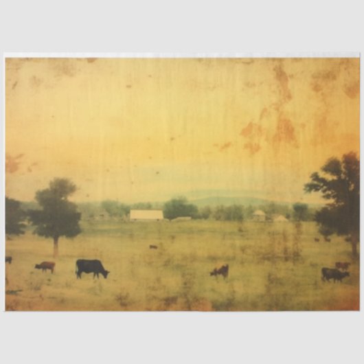 Papier Mousseline Découpage de la vache de cuisine agricole (Recto)