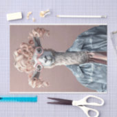 Papier Mousseline Découpage de la veste rose frite (Artisanat)