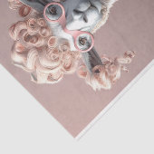 Papier Mousseline Découpage de la veste rose frite (Détail)