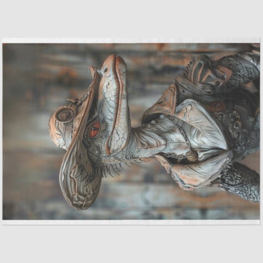 Papier Mousseline Découpage de l'alligator habillé avec élégance de (Recto)