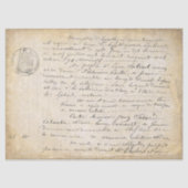 Papier Mousseline Découpage de l'ancien script français (Recto)