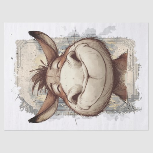 Papier Mousseline Découpage de l'âne (Recto)