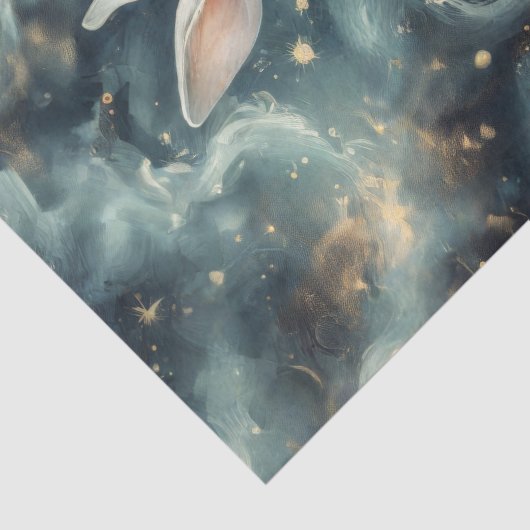 Papier Mousseline Découpage de lapin céleste (Détail)
