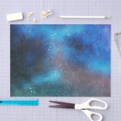 Papier Mousseline Découpage de l'aquarelle Abstraite du ciel de nuit (Artisanat)