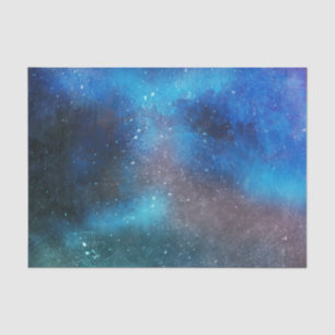 Papier Mousseline Découpage de l'aquarelle Abstraite du ciel de nuit