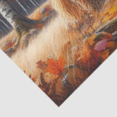 Papier Mousseline Découpage de l'aquarelle d'automne de la vache Hig (Détail)