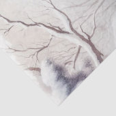 Papier Mousseline Découpage de l'aquarelle de Chouette neigeuse (Détail)